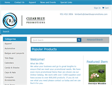 Tablet Screenshot of clearbluepromotions.com